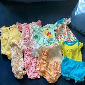 5 Sets of 0-3 Month Girl Outfits
